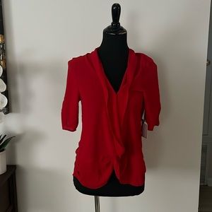 Red 1. Slate short sleeve blouse